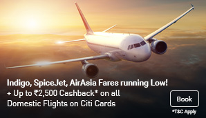Up to Rs.2500 Cashback to Card on Dometsic Flights