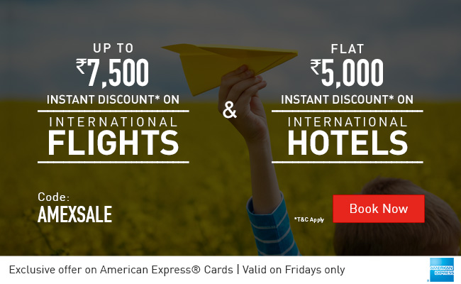Upto Rs.7500 Instant Discount on all International Flights!